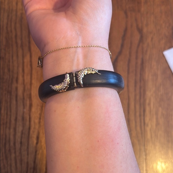 Alexis Bittar Black and Silver Bracelet Modern Sporty Style - Picture 2 of 2